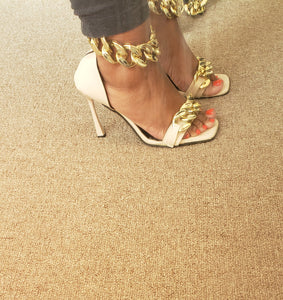 CREAM AND GOLD SANDAL